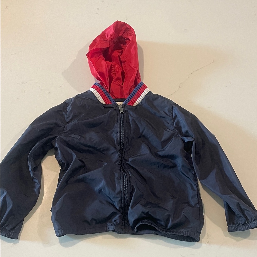 Gucci Kids Red and Navy Raincoat
